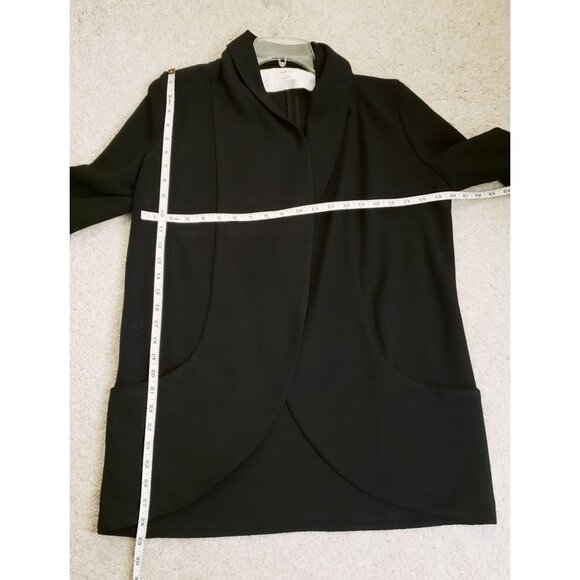 Wilfred Chevalier Black Open Front  Cardigan Jacket Pockets Size 8 EUC - Picture 8 of 11